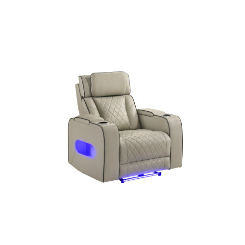 Regal Leather-gel Power Recliner Cream Regal Leather-gel Power Recliner Cream